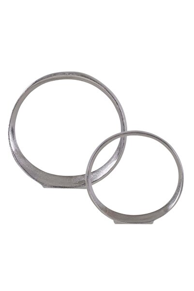UTTERMOST Orbits Ring Sculptures Nickel, S/2