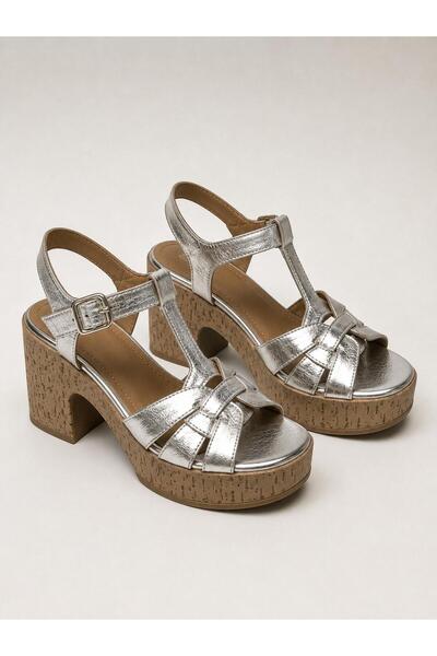 Butik NOBLE SHOES HAKİKİ DERİ KALIN TOPUK KADIN SANDALET