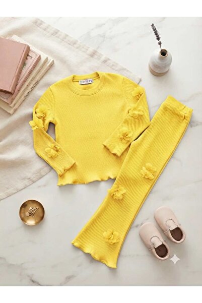 renkli diyar Girls' 2-Piece Set Long Sleeved Blouse and Spanish-Style Pants N...