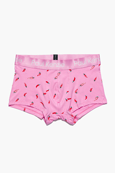 Paul Kenzie Patterned Men's Trunk Boxer - Chili