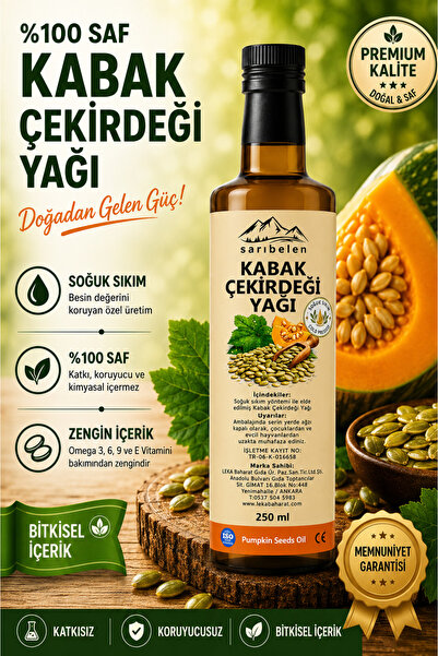 sarıbelen Kabak Çekirdeği Yağı 250 ml | %100 Saf