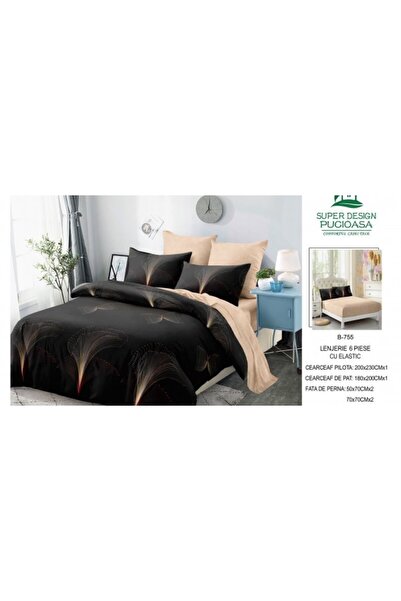 Pucioasa Set de lenjerie de pat Finet gros, 6 piese, cu cearșaf cu elastic BBA69