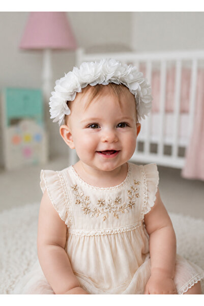 Laria Floral Decorated Special Day Baby and Child Crown