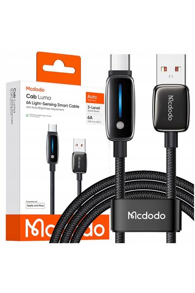 Mcdodo Cablu de încărcare rapidă USB-A la USB-C pentru iPhone Tip C 1M LED