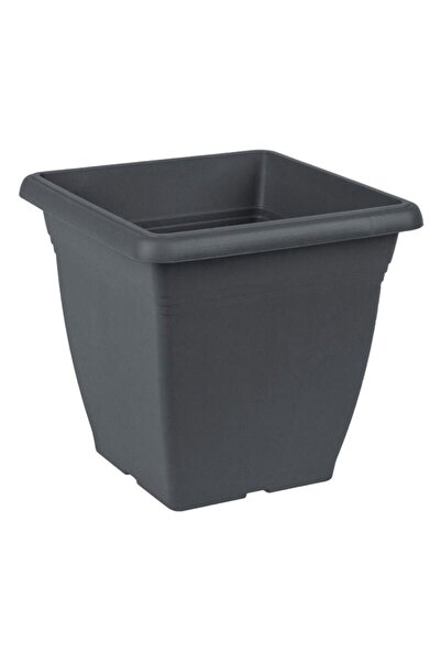 BAMI NETWORK Ghiveci flori patrat model linii plastic antracit 21x21x20cm