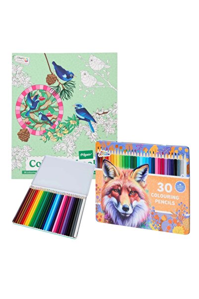 Decotime Set Carte de Colorat Antistres Mosaic + 30 Creioane, 96 pagini