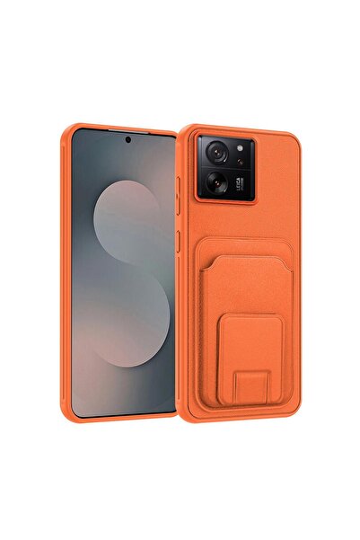 Pro Aksesuar Xiaomi Mi 13T Pro Uyumlu Kılıf Standlı Kartlıklı Silikon Kılıf T...