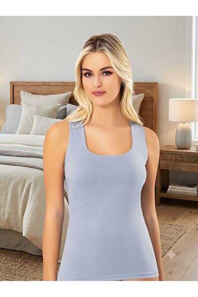 Rosse U Neck Cotton Wide Strap Tank Top