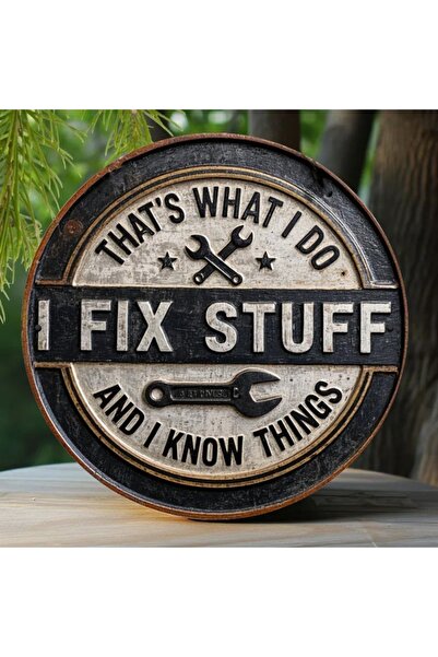 Choice1 HELLOYOUNG 30x30cm TYA25647 1pc 2D Flat Rustic Vintage "I Fix Stuff, ...