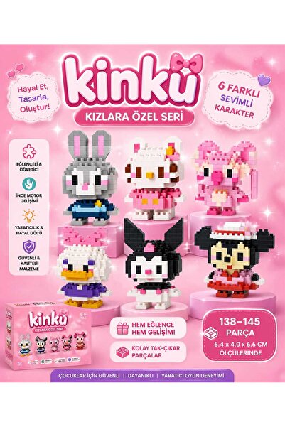 KİNKU Kutulu Block-Puzzle-Yapboz-3d Zeka Geliştiren-Mini Sevimli Figürler Min...