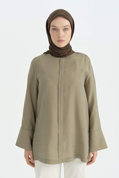 Nihan Cotton Naia Blend Natural Scarf - Dark Brown