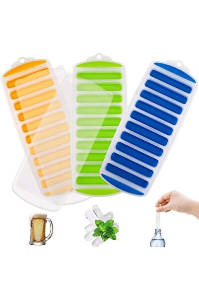 STARSTAR Three-piece ice tray set, bottle-shaped silicone base, reusable, eas...