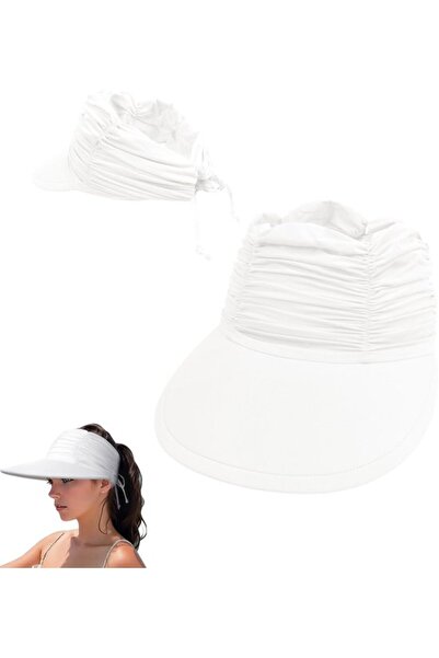 STARSTAR Wide-Brimmed Sun Hat UV Protection Women Ponytail Adjustable Foldabl...