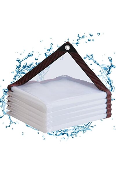 STARSTAR Transparent Heavy-Duty Waterproof Vinyl Tarpaulin with Eyelets, UV-R...