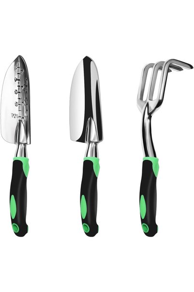 Morvena Picks Set de lopeți unelte de grădinărit, 3 piese - Verde
