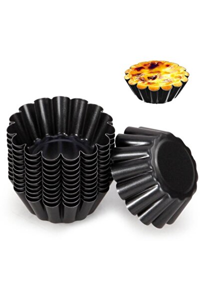 STARSTAR 12-Piece Carbon Steel Non-Stick Egg Tart, Muffin & Cupcake Molds - B...
