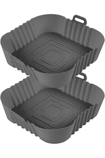 STARSTAR 7.75-inch silicone air fryer basket, soft and reusable square silico...