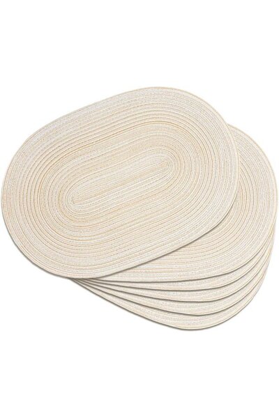 STARSTAR Set of 6 oval braided placemats (30.5 x 45.7 cm) for dining tables –...