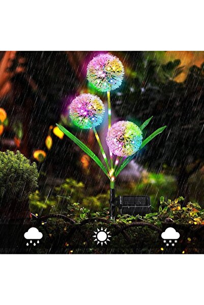EMATTEIRO Lampă Solară Decorativă în Formă de Floare, 70 cm, Multicolor, IP44...