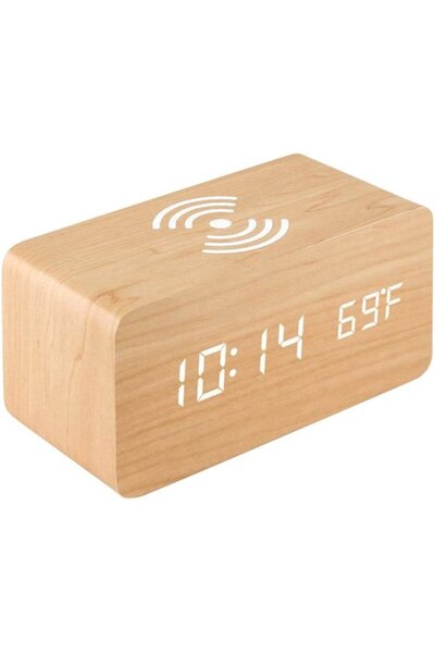 STARSTAR Alarm Clock - Wooden Digital Alarm Clock - Three Adj. Brightness Lev...