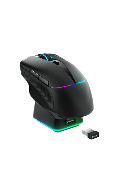 Machenike Mouse de gaming wireless L8 Pro pentru PC și console, stație de înc...