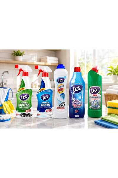 Tex Pachet Curățenie Completă pentru Casă – 5 Produse | Soluții pentru Bucătă...