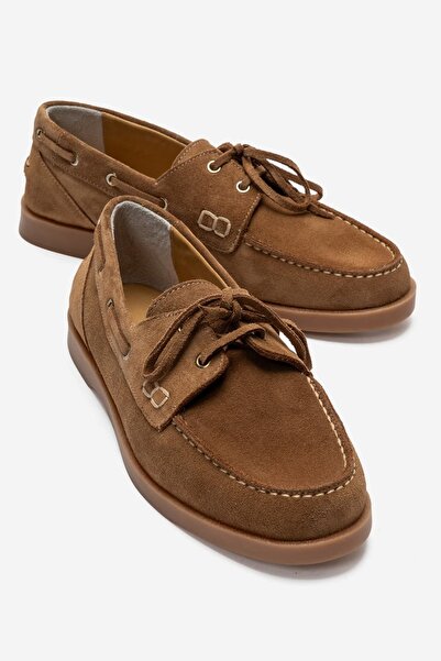 Zeynep Sıradağlı Leonelda Women's Genuine Leather Loafer Tan Suede