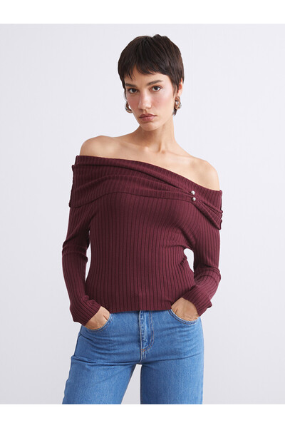 LC Waikiki Slash Neck Women's Knitwear Sweater