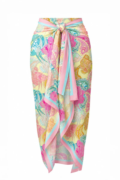 ED Scarf Balık Desen Pareo - Pudra