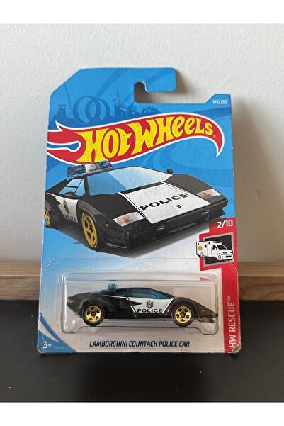 HOT WHEELS Lamborghini Countach Police Car Siyah