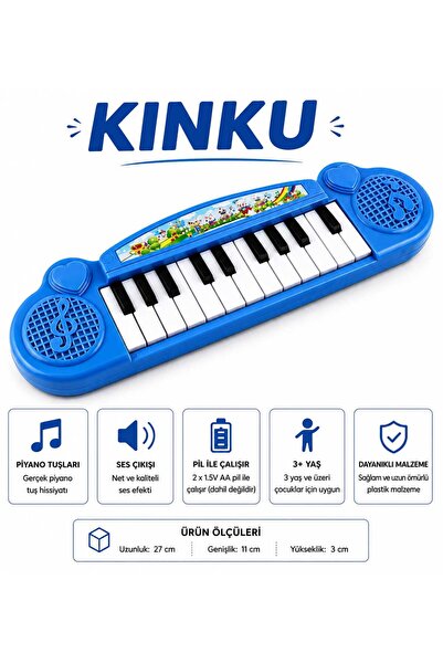 KİNKU Elektronik Piyanom Oyuncak Piyano Tuşlu Çocuk Müzik Oyuncak Org Piyano ...