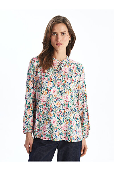 LC Waikiki Tie Neck Floral Women's Blouse
