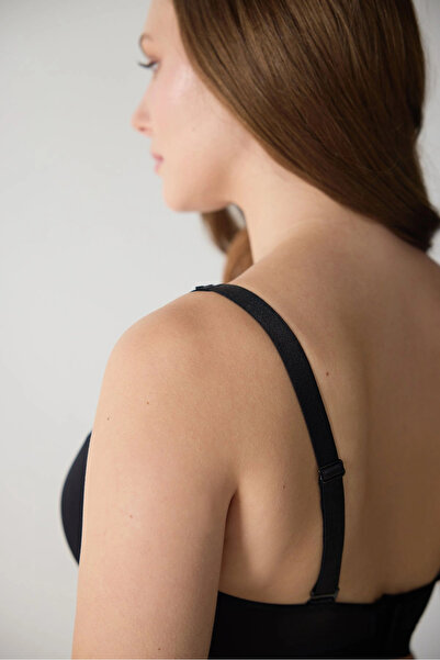SOFT AURA Magıcform Tulle Underwire Gathering Bra Black