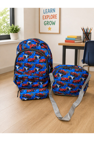ELOVE Boys' School Bag Set of 3 Backpack-Lunch Bag-Pencil Case