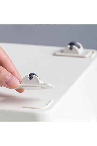 BAMI NETWORK Roti pivotante autocolante plastic alb 4.7x2.4cm
