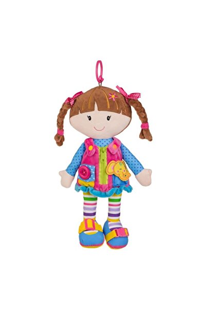 BAMI NETWORK Papusa textila educativa fetita poliester 40cm activitati motrice