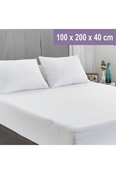 BAMI NETWORK Cearceaf Impermeabil Alb 100x200x40cm pentru Saltea