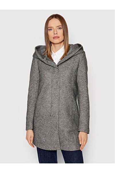 ONLY Παλτό γυναικείο "Sedona" light grey melange γκρι μελανζέ