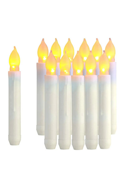 STARSTAR 12 LED candles, flickering flame, dimmable, real wax, warm white light