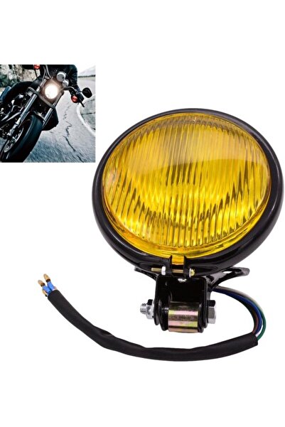 Morvena Picks Far de motocicletă de 12,7 cm, 12V CC, culoare chihlimbar – pot...
