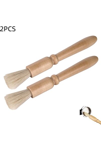 STARSTAR 2-Pack Coffee Grinder Cleaning Brushes, Wooden Handle Natural Bristl...