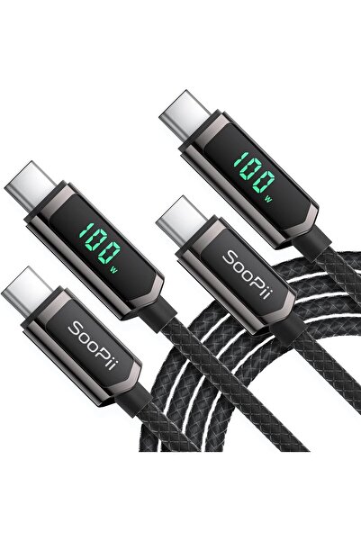 SooPii USB C to USB C Cable, [4FT,2 Pack] 100W PD Fast Charging USB C Cable, ...