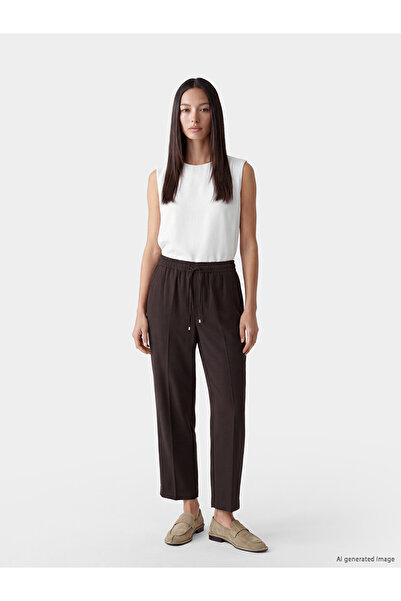 LC Waikiki Elastic Waist Drawstring Regular Fit Women's Trousers