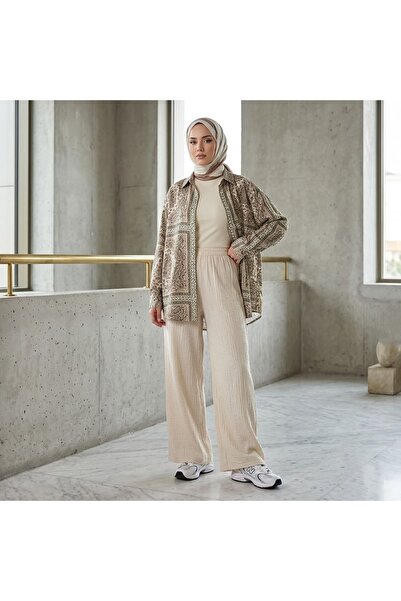 Foremia Wide Leg Pants-Stone