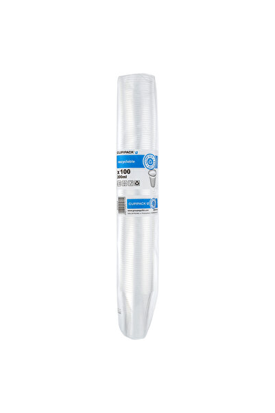 OEM Pahare transparente REUTILIZABILE din PP | 200 ml | 100 buc. | CUPIPACK |...