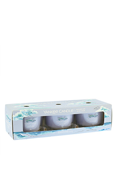 Yankee Candle Ocean Air κερί ντυμαντέλα σε γυάλινο βάζο, 3 x 37 γρ.