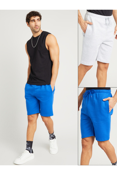 Styli Pack of 2 - Solid Fleece Shorts