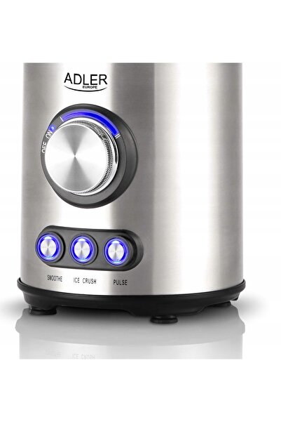 adler Blender cu vas de sticlă, funcție smoothie, zdrobire gheață, 1700W, 1.5L