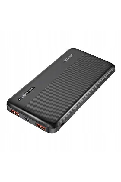 LogiLink POWERBANK 10000 mAh Încărcare rapidă USB-C MicroUSB 2xUSB-A Negru