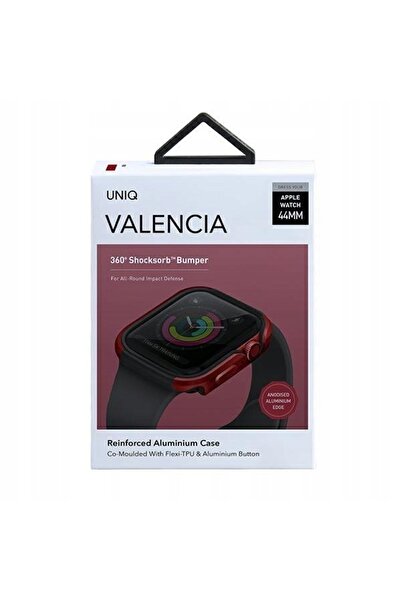 NO BRAND Husă UNIQ Valencia Apple Watch Seria 4/5/6/SE 44mm. roșu/roșu purpuriu